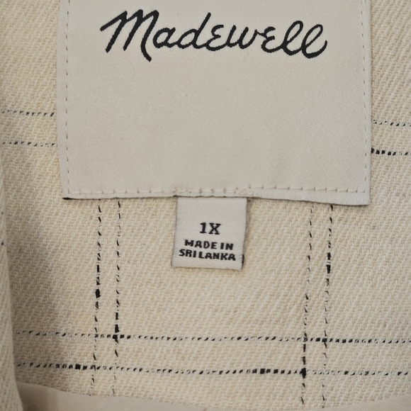 Madewell The Plus Caldwell Double Breasted Blazer in Ghent Plaid Size 1X - Picture 8 of 9